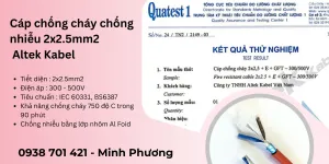 Cáp chống cháy chống nhiễu Altek Kabel 2x2.5mm2 Đà Nẵng, Huế, Thanh Hóa