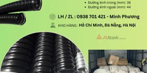 Ống ruột gà lõi thép bọc nhựa Pvc phi38 Huế, Quảng Trị, Quy Nhơn