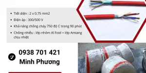 Cáp chống cháy chống nhiễu 2x0.75mm2 Altek Kabel Thanh Hóa, Nghệ An, Hà Tĩnh