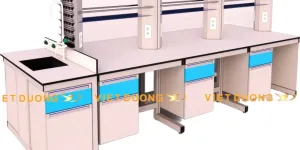 Bàn thí nghiệm trung tâm, Central Lab Bench, Central Lab Table, phòng thí nghiệm