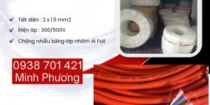 Cáp chống cháy chống nhiễu 2 lõi 1.5mm2 Altek Kabel Đà Nẵng, Gia Lai, Quảng Trị