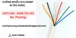 Cáp Báo Cháy không chống nhiễu 6×0.22mm² Altek Kabel