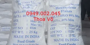 MgCl2.6H2O Ấn Độ Bao 25kg – Bổ Sung Magie, Ổn Định Môi Trường Ao Nuôi Tôm Cá
