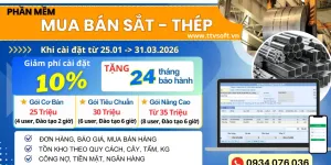 Phần mềm quản lý mua bán Sắt Thép tại TP.HCM