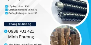 Ống ruột gà lõi thép bọc nhựa Pvc phi 100 sẵn kho Đà Nẵng, Hà Nội, Hồ Chí Minh-