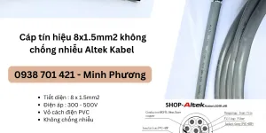 Cáp tín hiệu 8x1.5mm2 không chống nhiễu Altek Kabel Đà Nẵng, Hà Nội, Quảng Trị