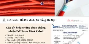 Cáp tín hiệu chống cháy chống nhiễu 2x2.5mm Altek Kabel Đà Nẵng, Hà Nội, Hồ Chí