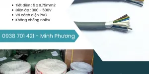Cáp điều khiển không lưới chống nhiễu 5x0.75mm2 Altek Kabel Bình Định, Quảng Trị
