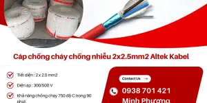 Dây cáp điện chống cháy chống nhiễu Altek Kabel 2x2.5mm2 Huế, Bình Định, Phú Yên