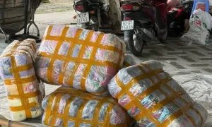 E tìm xe ghép 5 bịt quần áo từ kcn Tân Hương