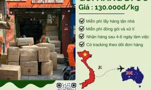 Em nhận gửi hàng đi Úc.